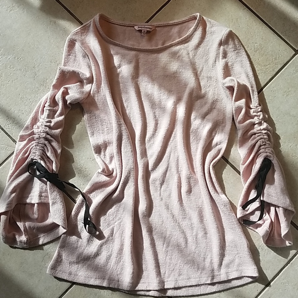 Juicy 💕 Soft Knit Ruched Sleeve Top - Picture 6 of 9